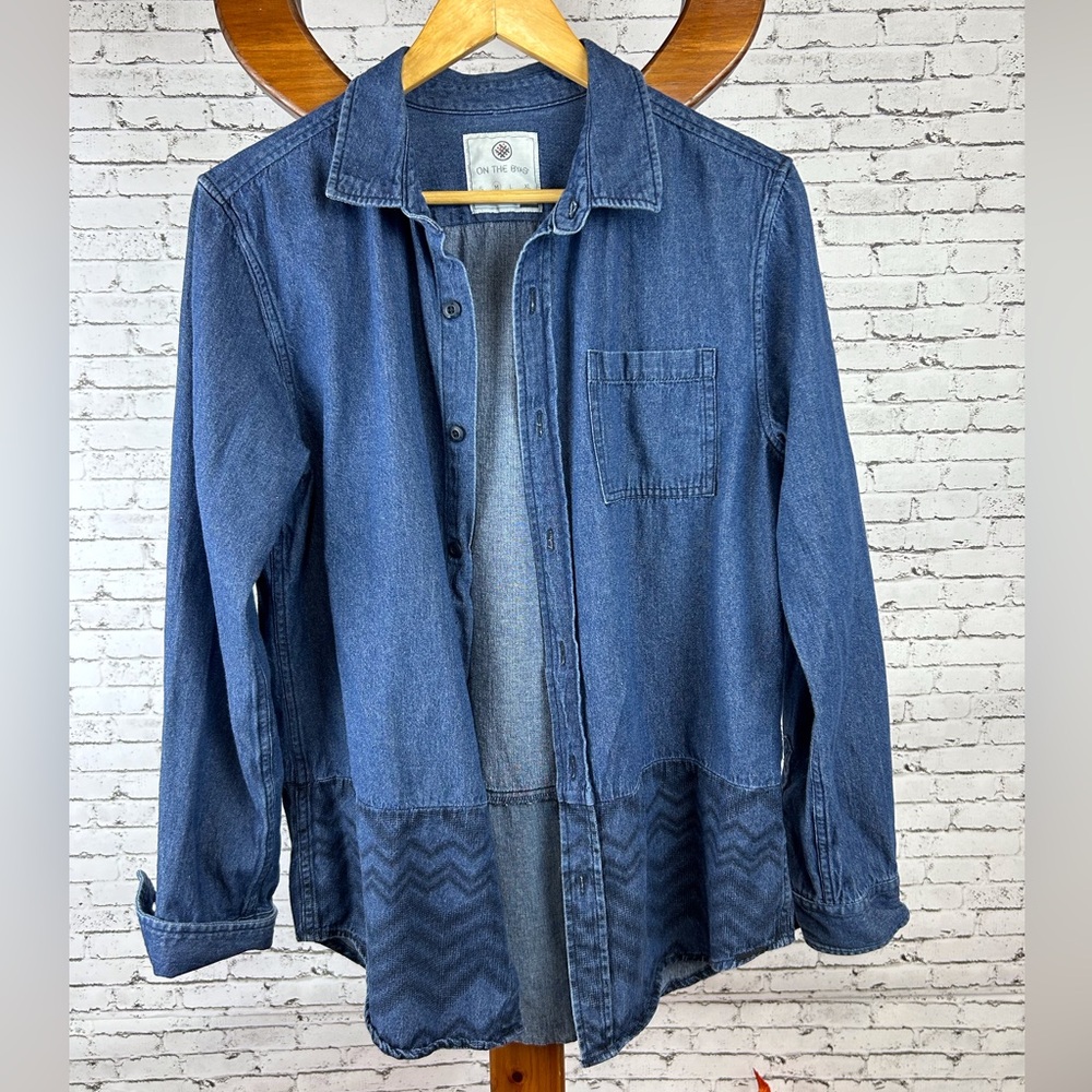 On the Byas | Blue Denim Long Sleeve Shirt size M